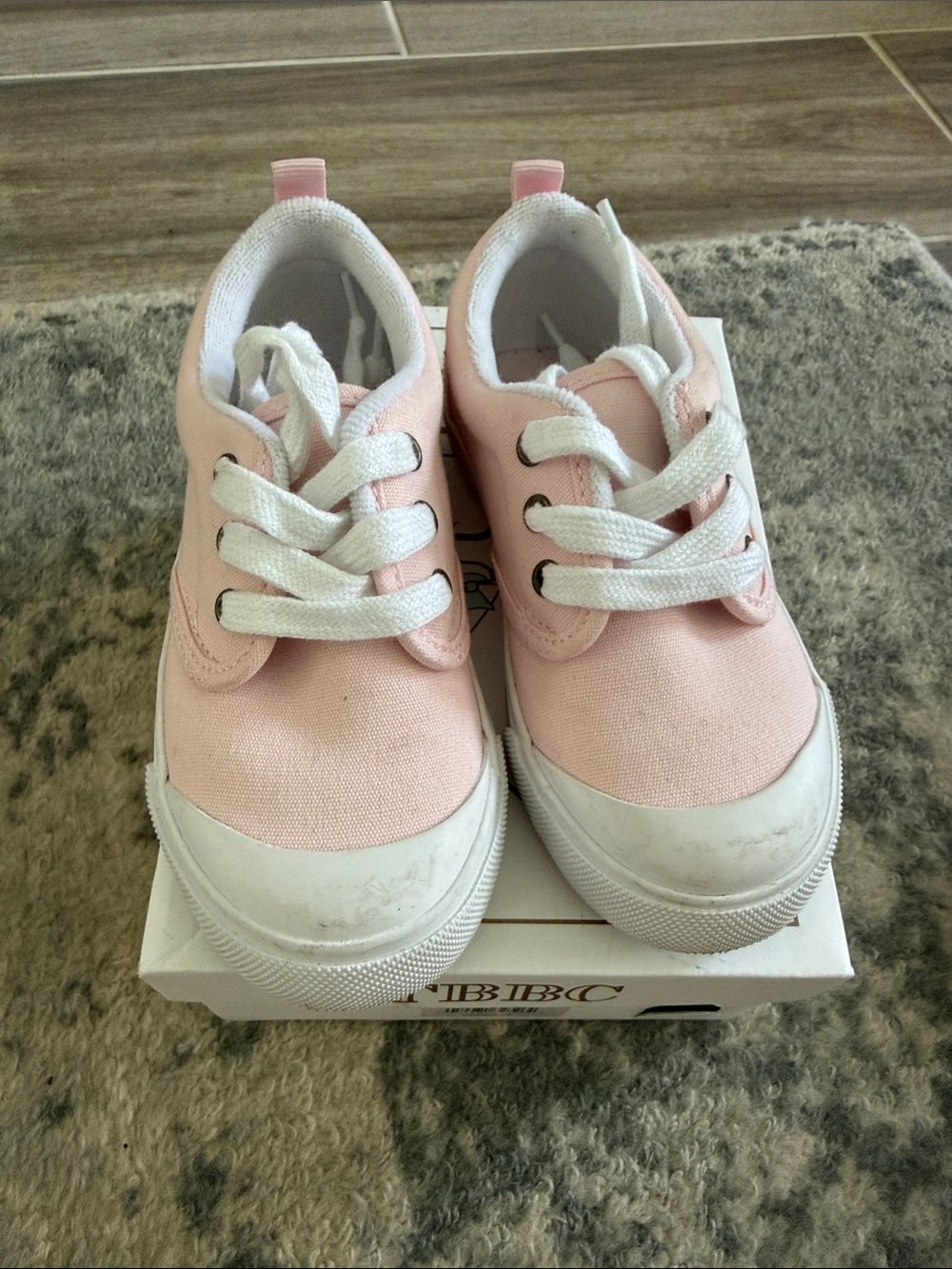 The Beaufort Bonnet Company Kids Light Pink Canvas Lace-Up Sneakers